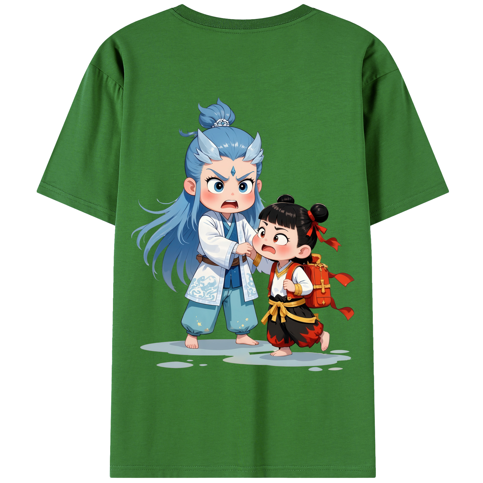 （画像用） Ne Zha 2 ナタ 魔童の大暴れ レディース半袖Tシャツ(バックプリント)